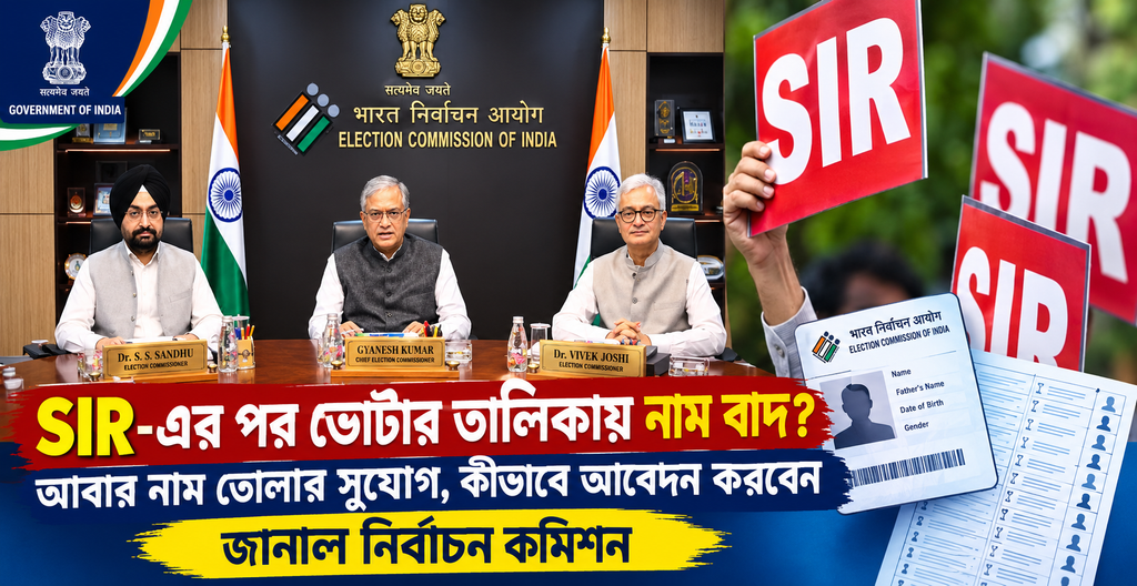 SIR-এর পর ভোটার তালিকায় নাম বাদ? আবার নাম তোলার সুযোগ, কীভাবে আবেদন করবেন জানাল নির্বাচন কমিশন