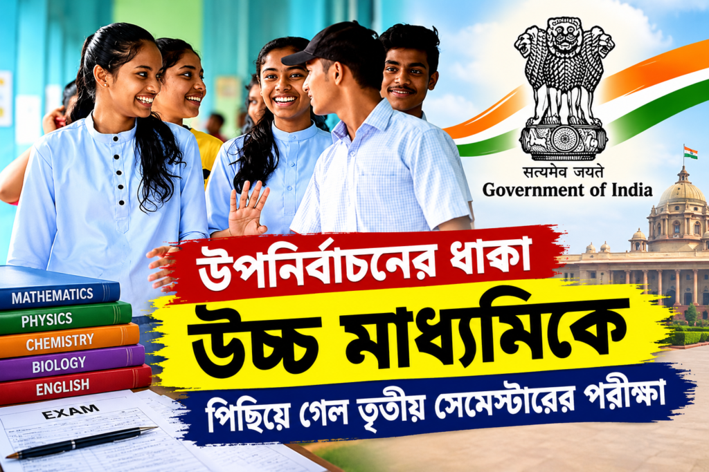 উপনির্বাচনের ধাক্কা উচ্চ মাধ্যমিকে, পিছিয়ে গেল তৃতীয় সেমেস্টারের পরীক্ষা: নতুন সূচি প্রকাশ
