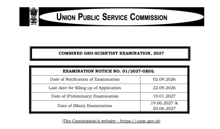 UPSC Combined Geo-Scientist Recruitment 2027: বিজ্ঞান নিয়ে পড়াশোনা করেছেন? UPSC-র মাধ্যমে বিজ্ঞানী হওয়ার বড় সুযোগ