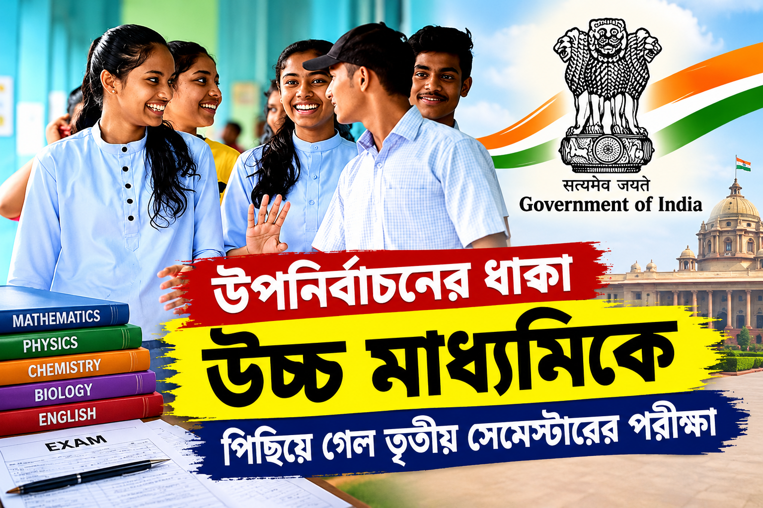উপনির্বাচনের ধাক্কা উচ্চ মাধ্যমিকে, পিছিয়ে গেল তৃতীয় সেমেস্টারের পরীক্ষা: নতুন সূচি প্রকাশ